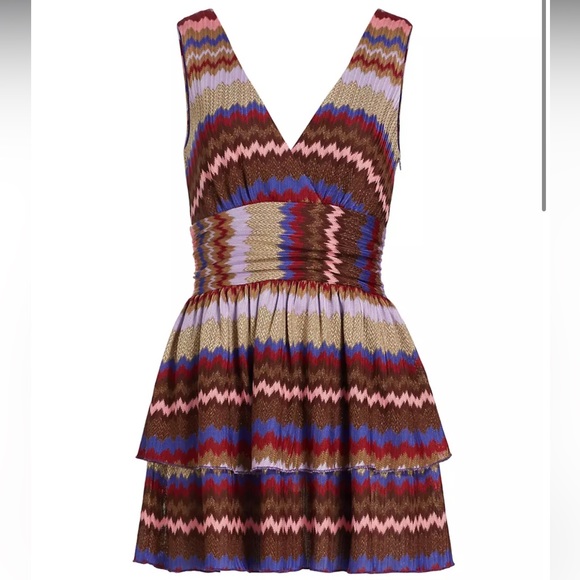 Ramy Brook Zig zag tiered mini dress - Picture 3 of 5